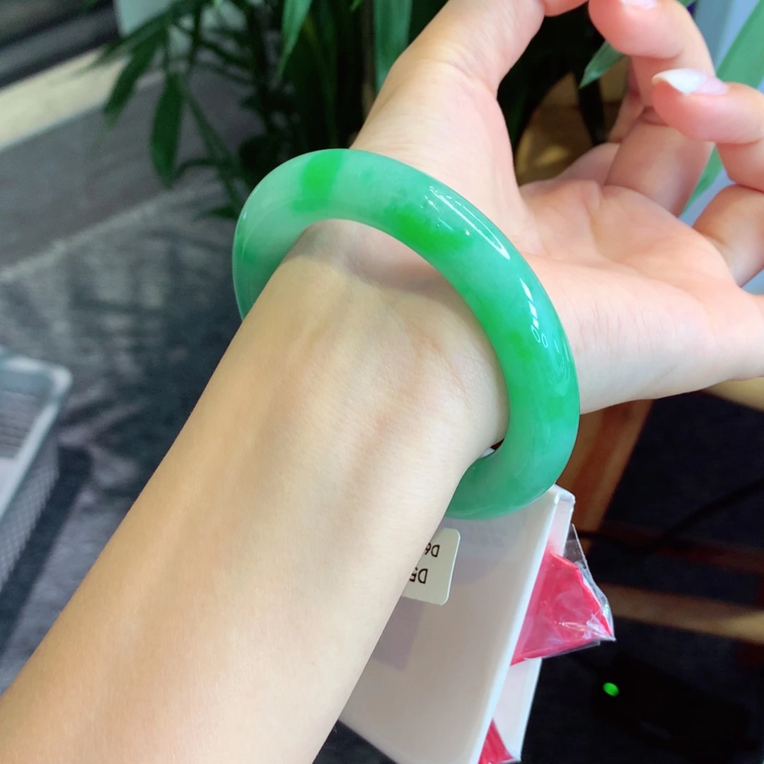 未镶嵌手镯翡翠46号圆条77