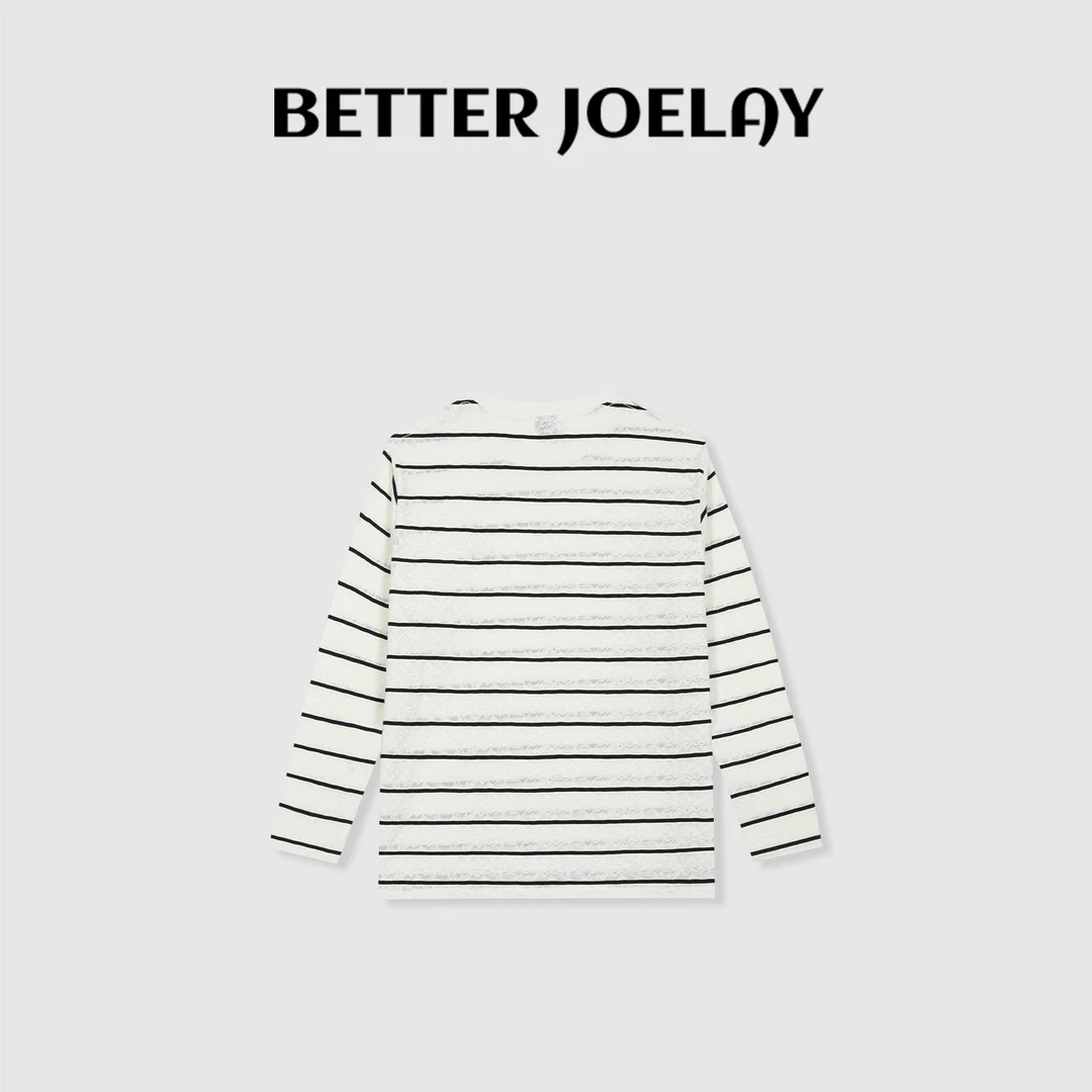 BETTER JOELAY-【温柔以待】时尚百搭休闲T恤长袖慵懒简约KH3206