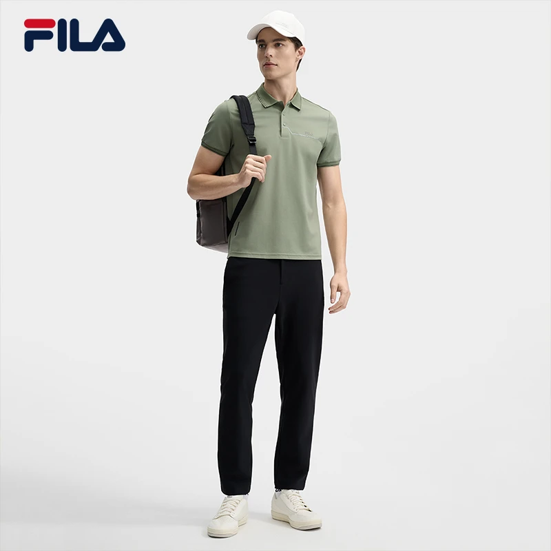 FILA斐乐长裤【垂顺直筒】运动男装春防风百搭运动卫裤F11M513605F