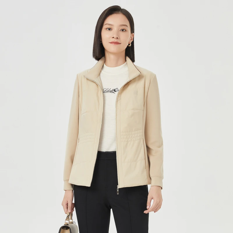 娜尔思【桑蚕丝】内胆外套简约气质时尚百搭修身显瘦女NQ00190D1