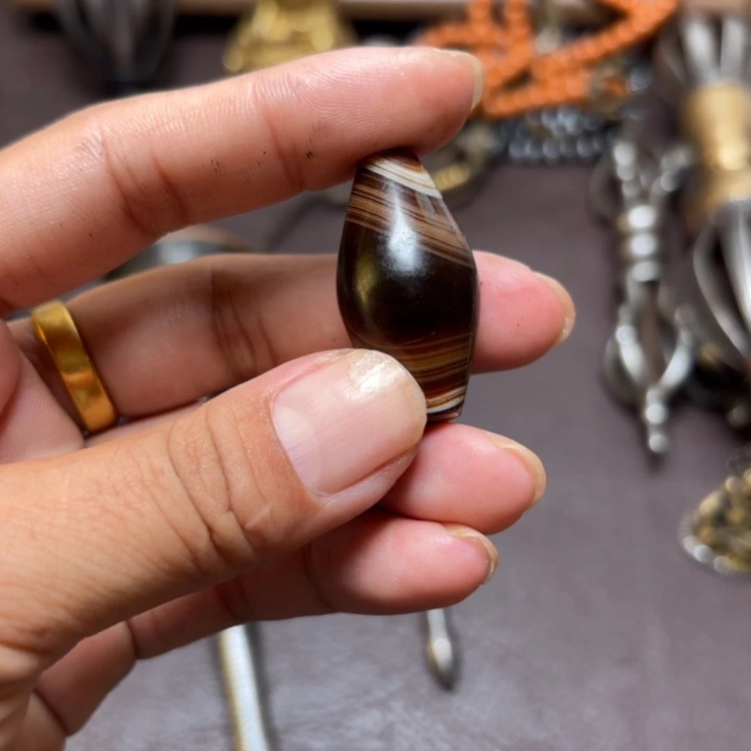 铜星月菩提吊坠项链