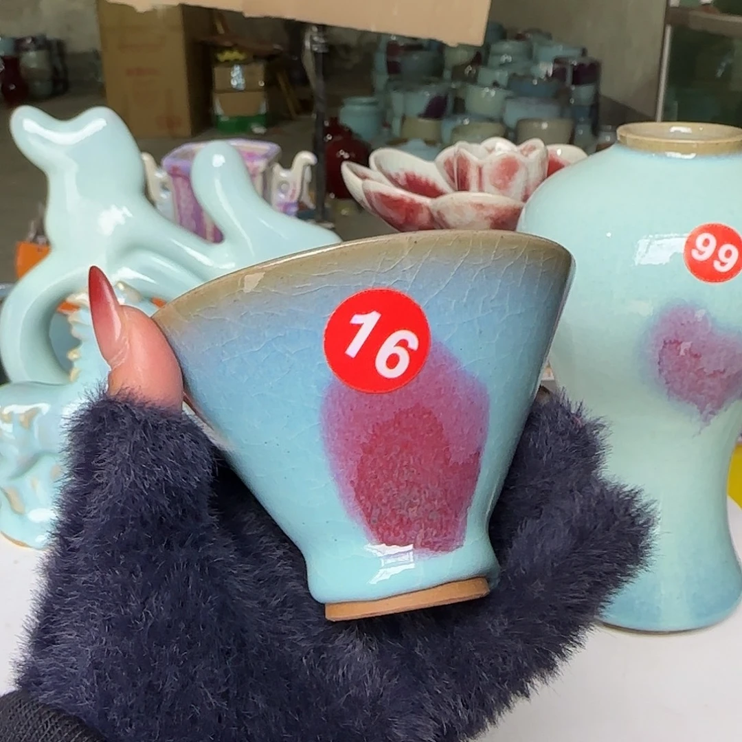 摆件陶郑家钧窑摆件微