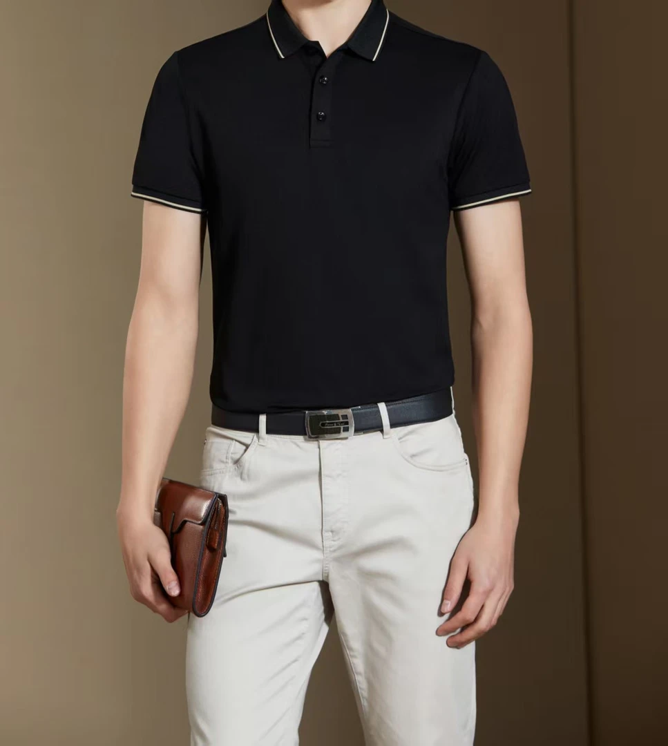 男士夏季短袖衬衫修身薄款商务职业正装W003