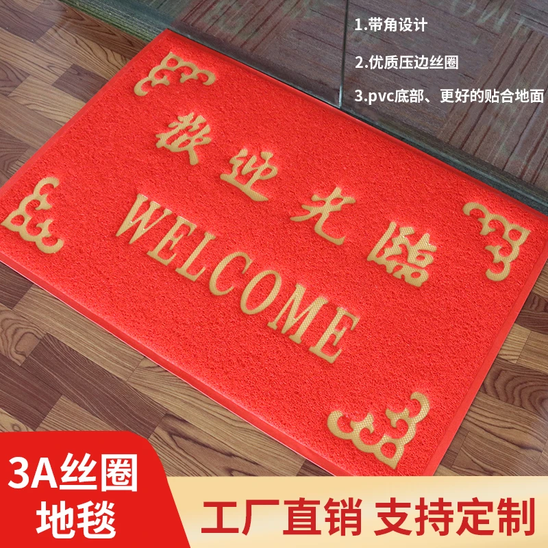 3A出入平安地垫入户门垫进门防滑垫大门口脚垫丝圈耐脏门外地毯