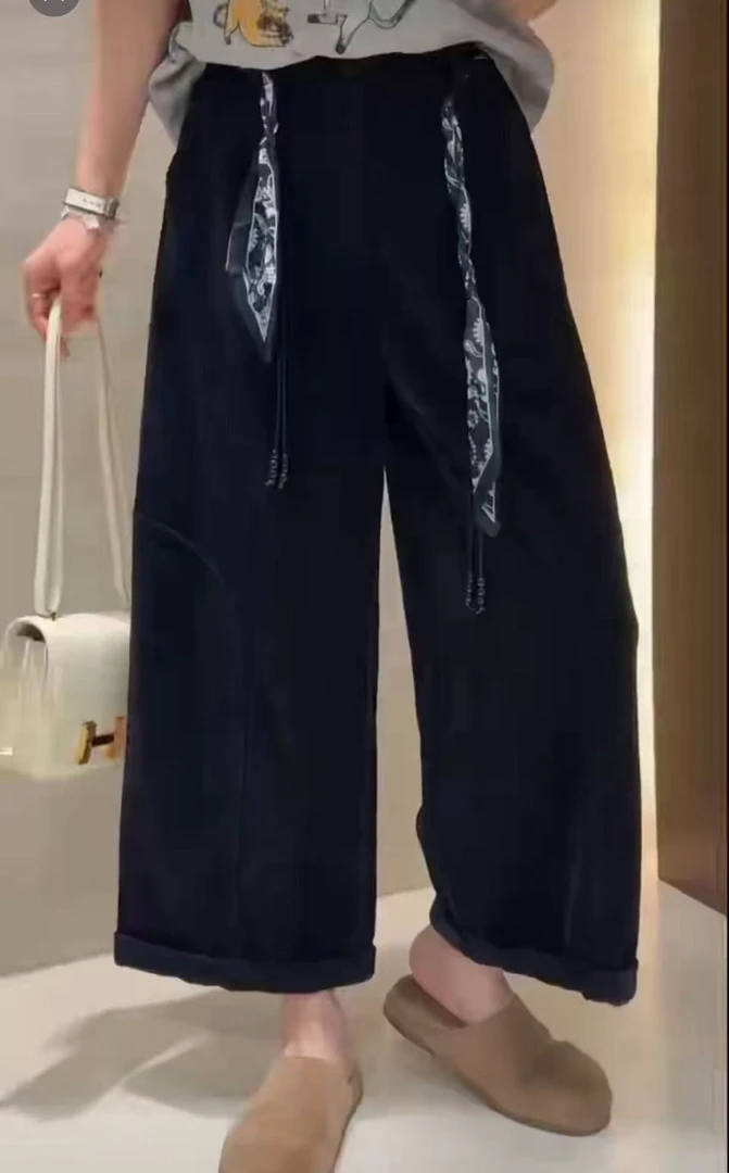 深圳南油早秋zz牛仔裤中腰休闲裤秋季薄款直筒休闲腰带夏季弯刀裤