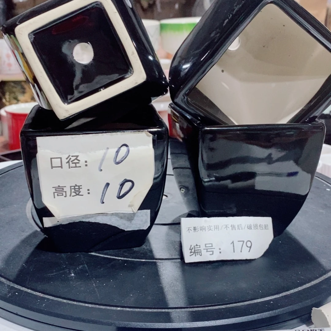 微瑕花盆-179-口10×10-4个