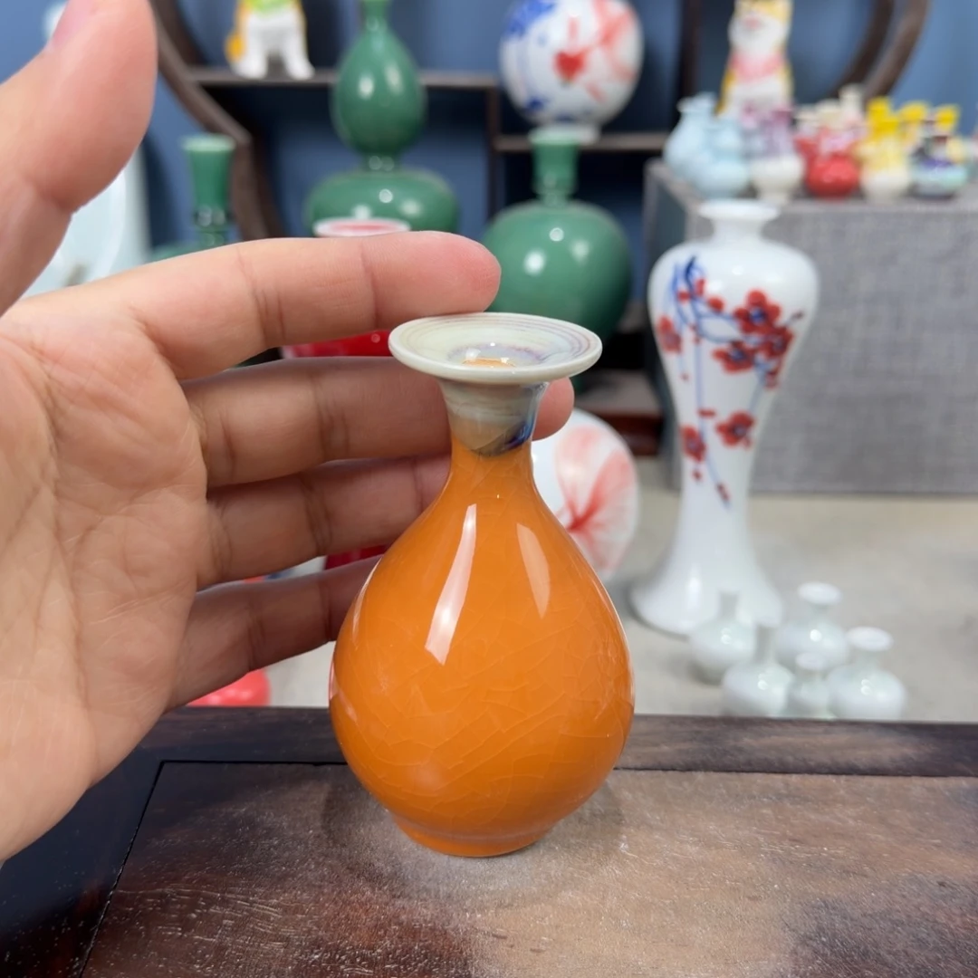 陶瓷手工小花器摆件