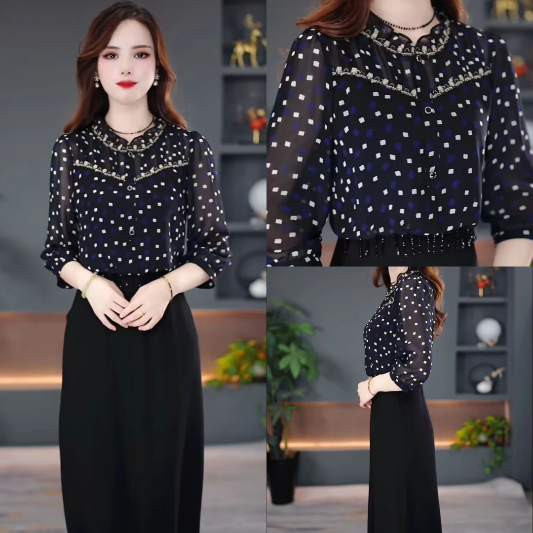 初秋新款连衣裙2025新款显瘦修身收腰韩版气质遮肚裙子YX25K2073