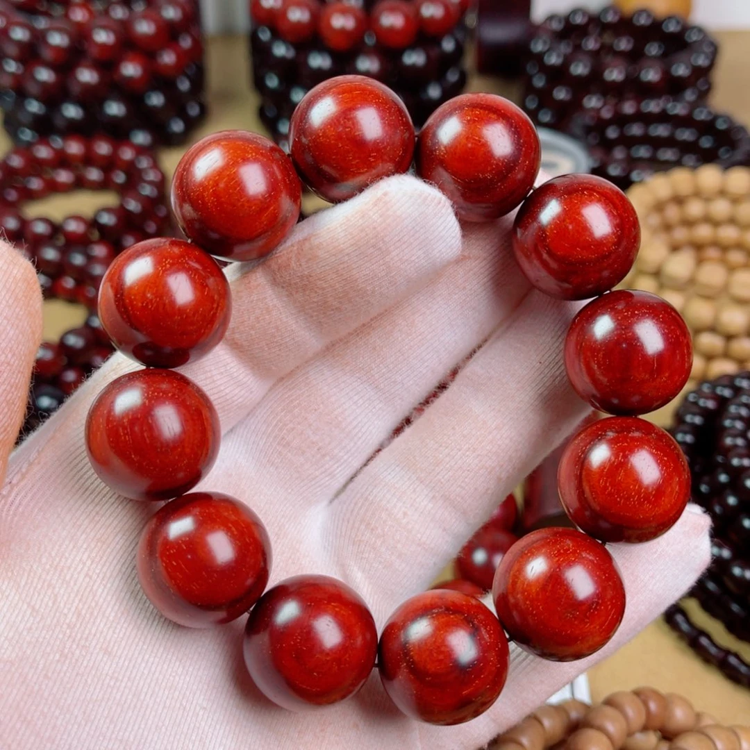 小叶紫檀手串/手链2.0高油密龙鳞金星