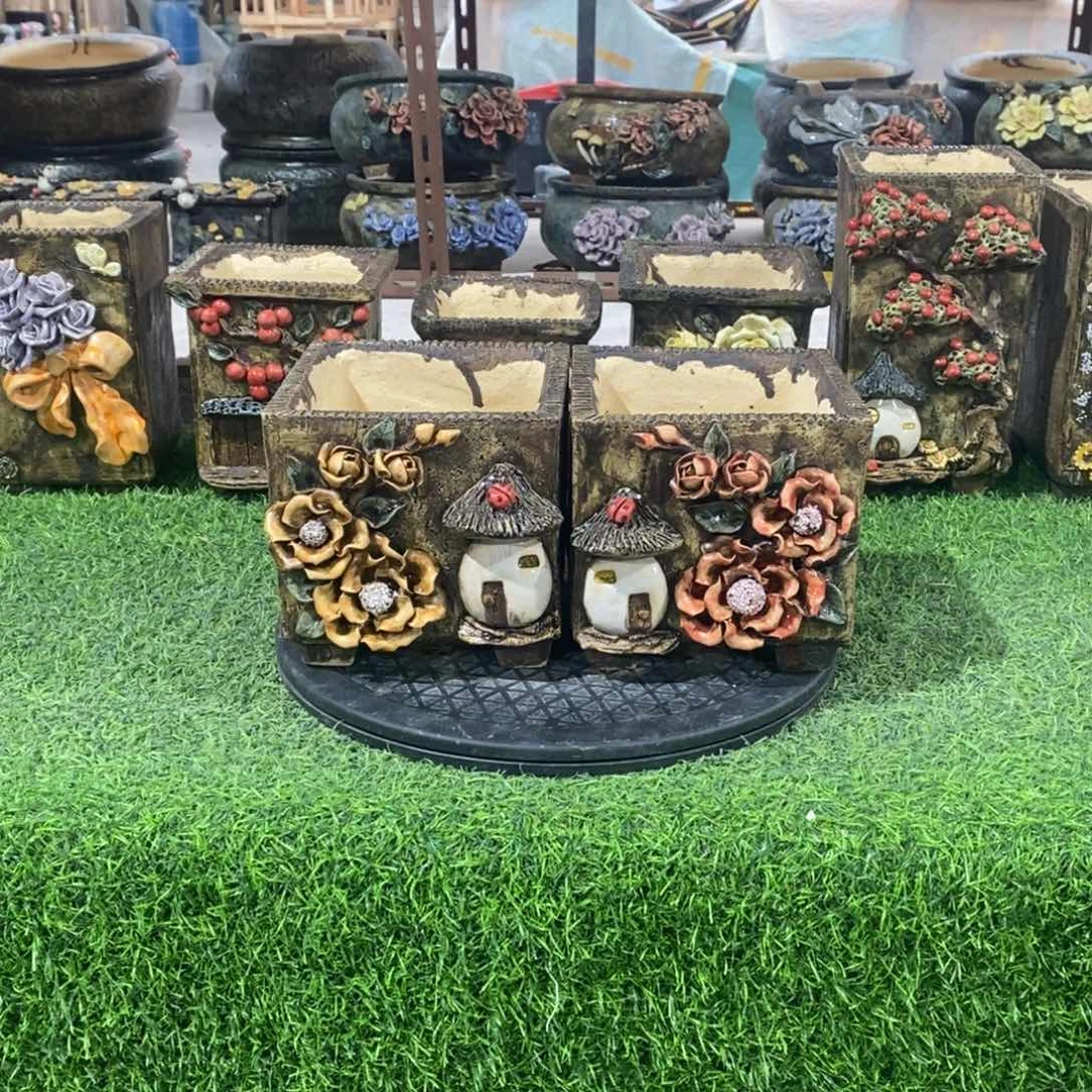 红陶青藤花器多肉花盆