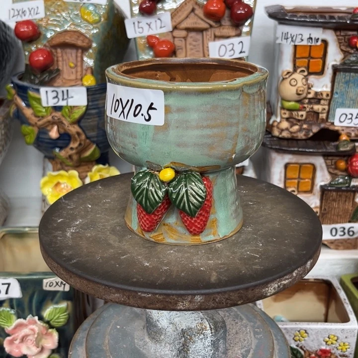 紫砂花盆粗陶材质多肉花盆