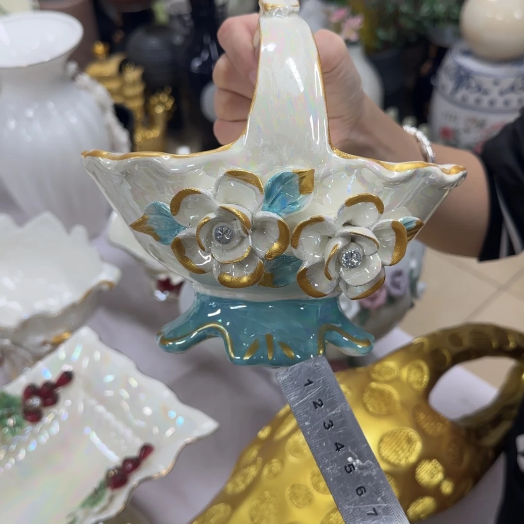 瓷片陶瓷工艺花瓶摆件