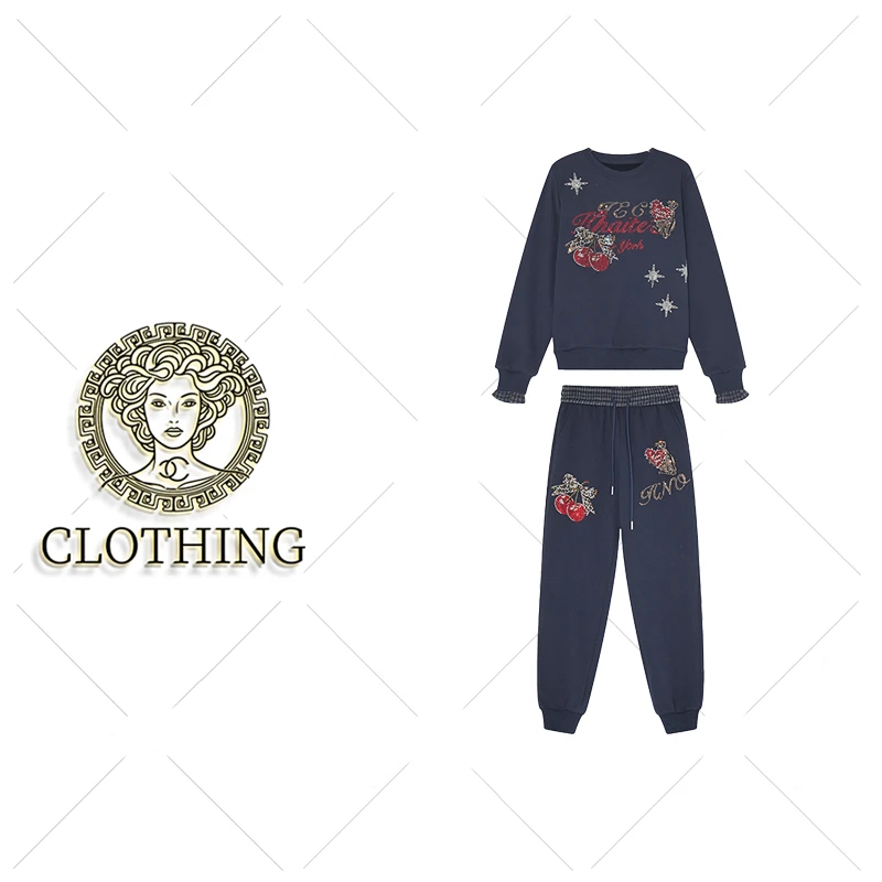 【CLOTHING/原创设计】B79672新款洋气百搭休闲套装