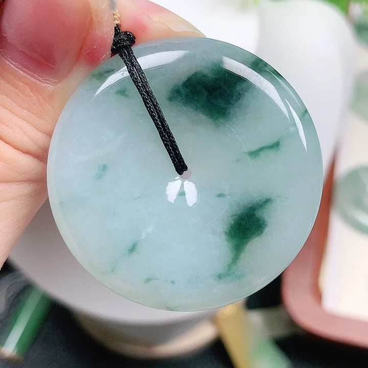 翡翠未镶嵌颈饰平安39.5-6.1