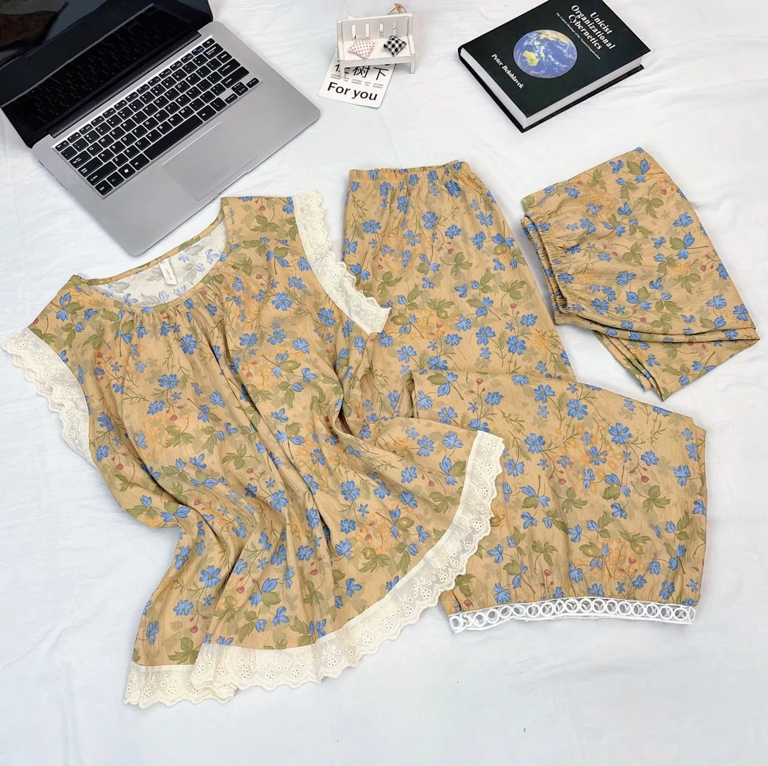 153-老钱风高级感女士无袖套头带胸垫三件套套装