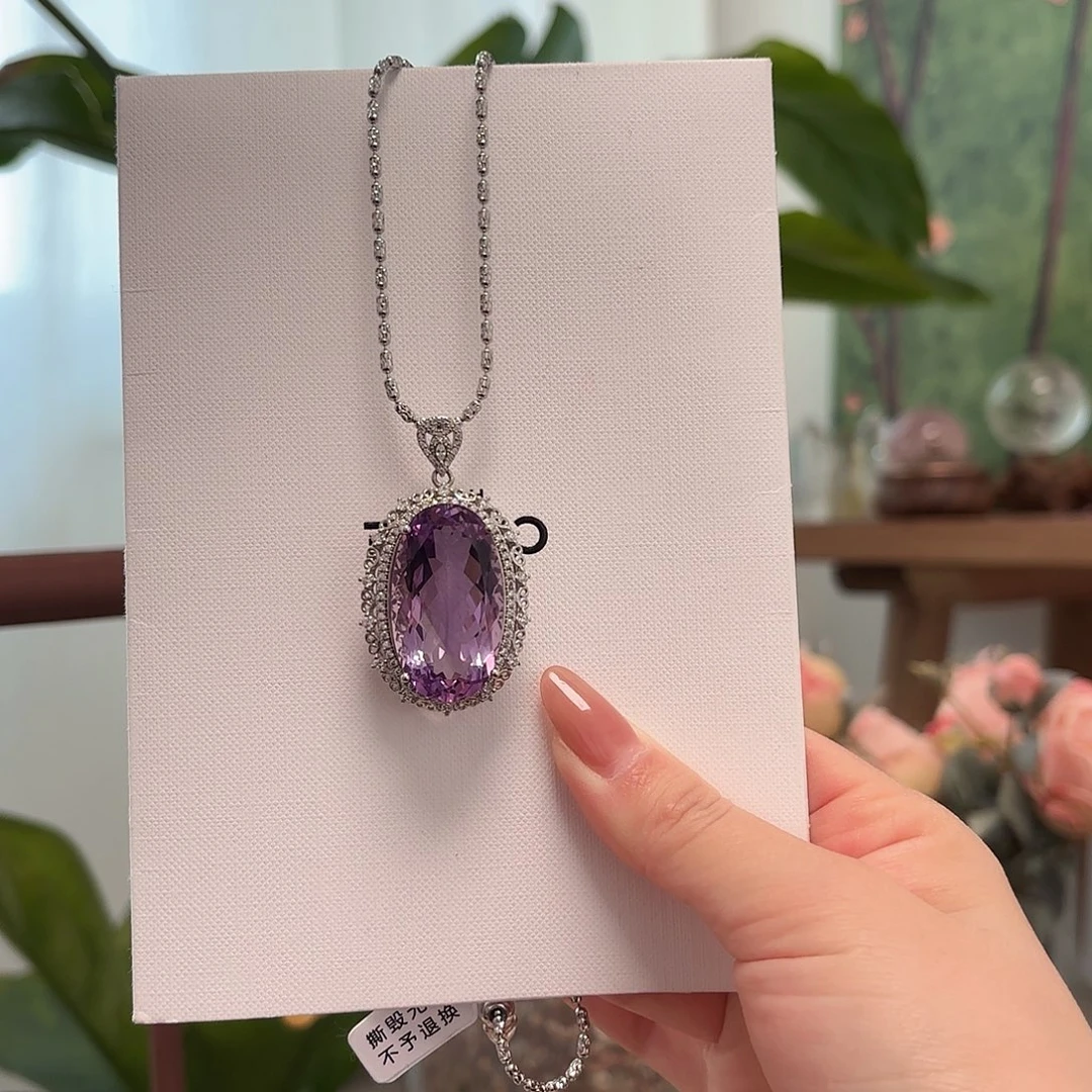 紫晶颈饰银S925镶嵌?****琪项链
