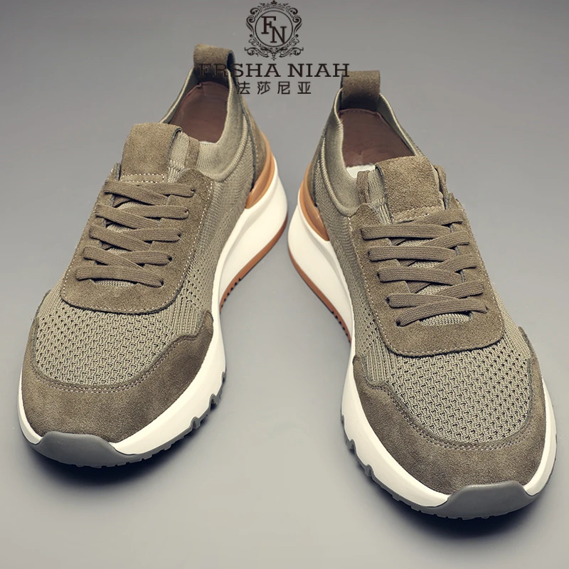 法莎尼亚鞋子男潮鞋2025新款网面透气男鞋春季男士休闲运动鞋男