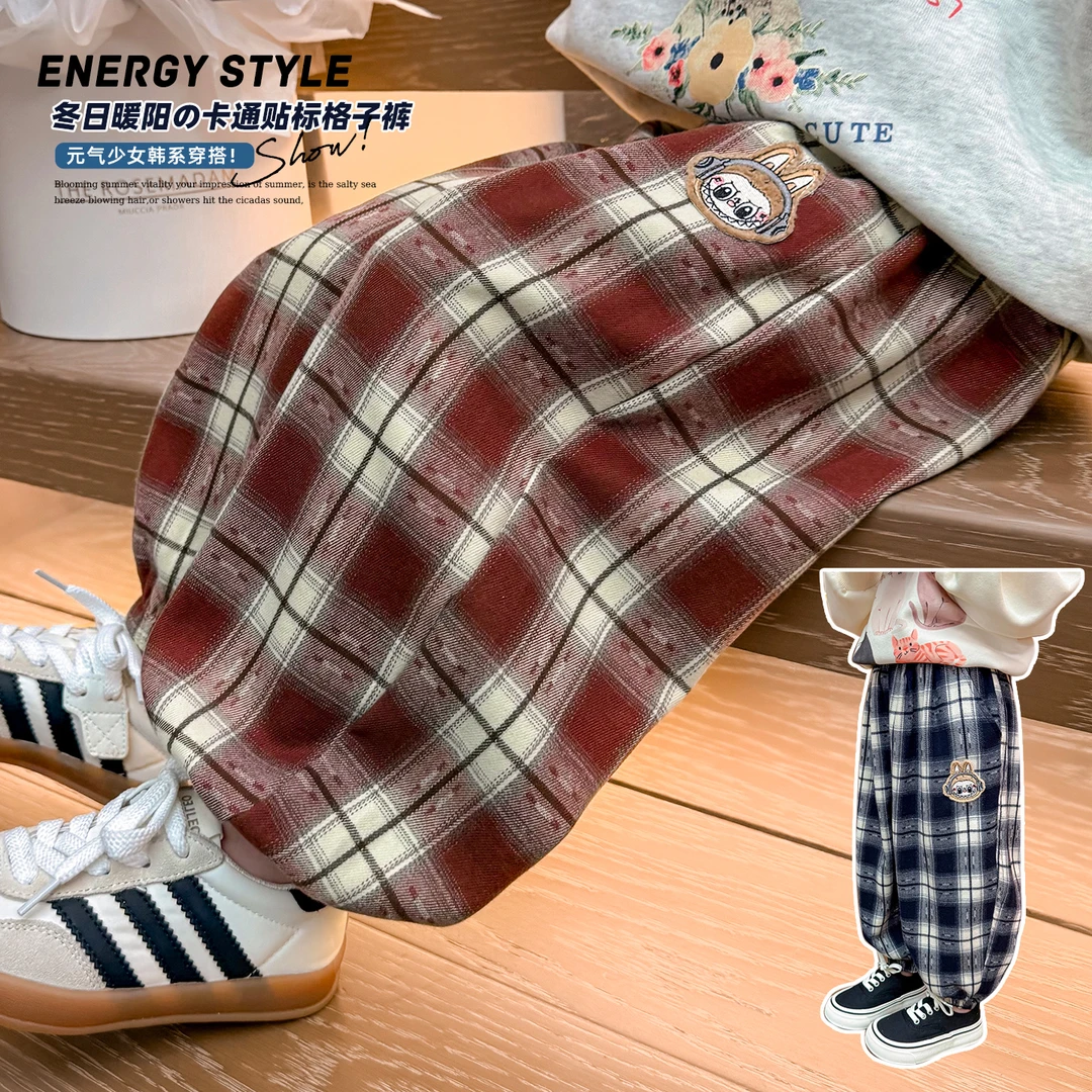 裤子百搭冬季小女童中小童休闲裤束脚裤洋气宝宝加绒加厚时尚新款