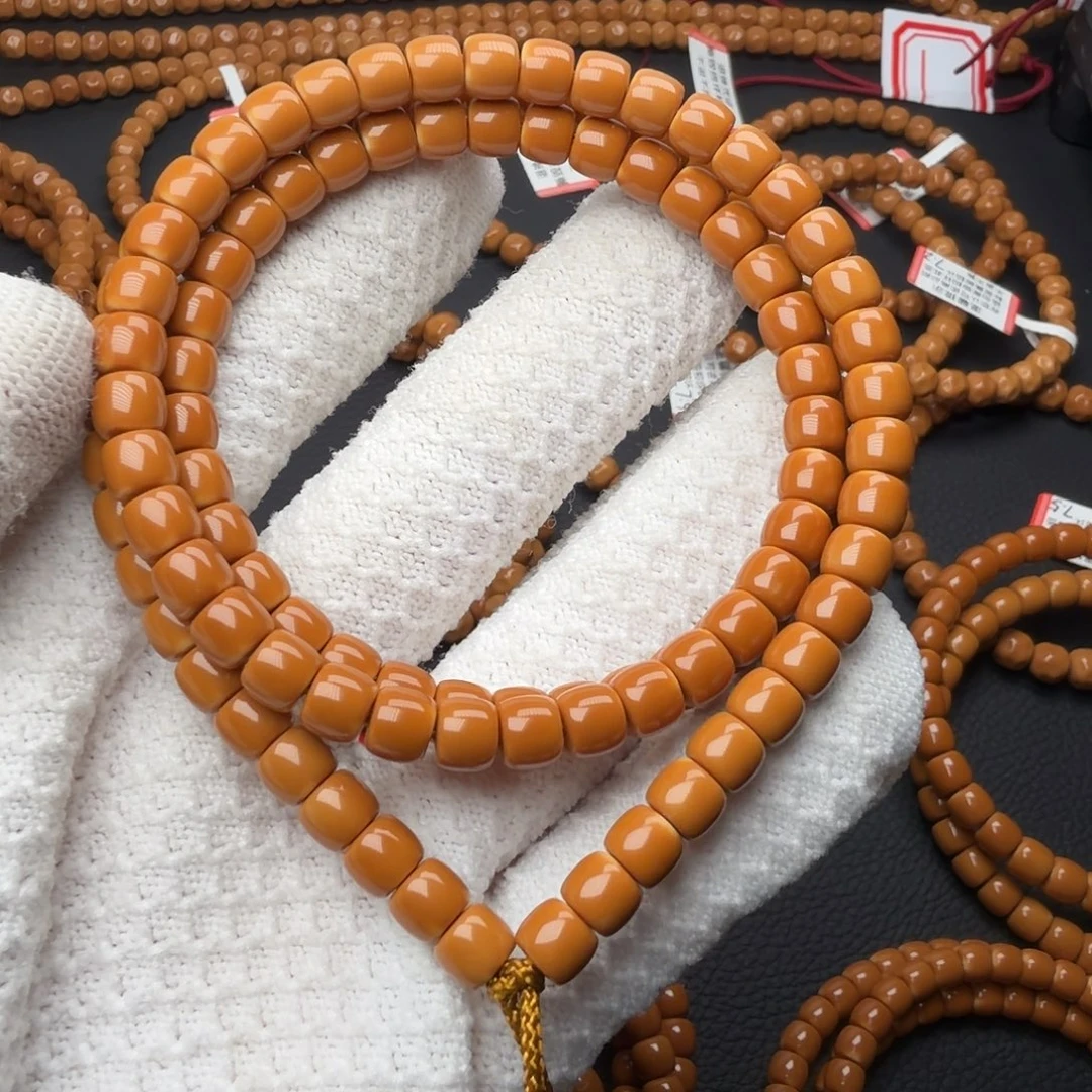 手串橄榄核老挝橄榄核核尖直切微倒角长串6.2mm