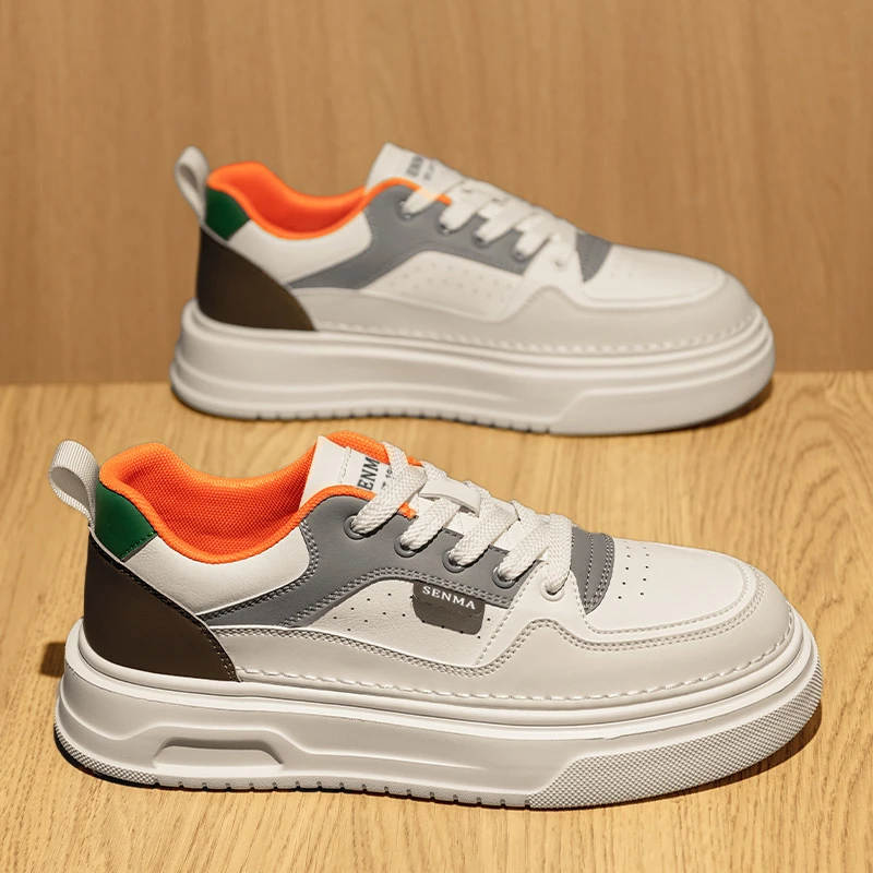 SENMA/森马男鞋春季2025新款时尚百搭潮鞋日常运动休闲鞋厚底板鞋