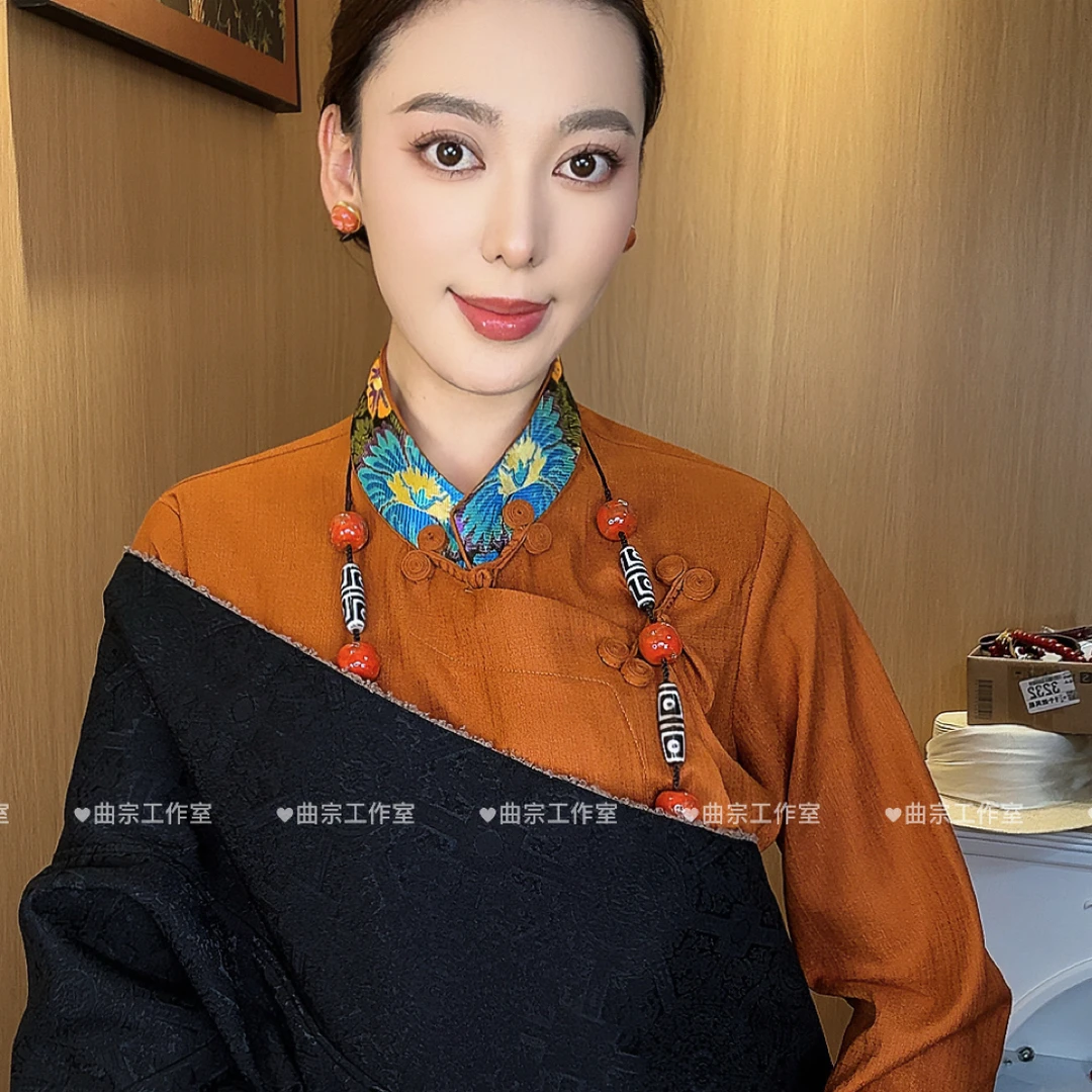 秋冬加绒民族风藏服藏袍（送胸针）