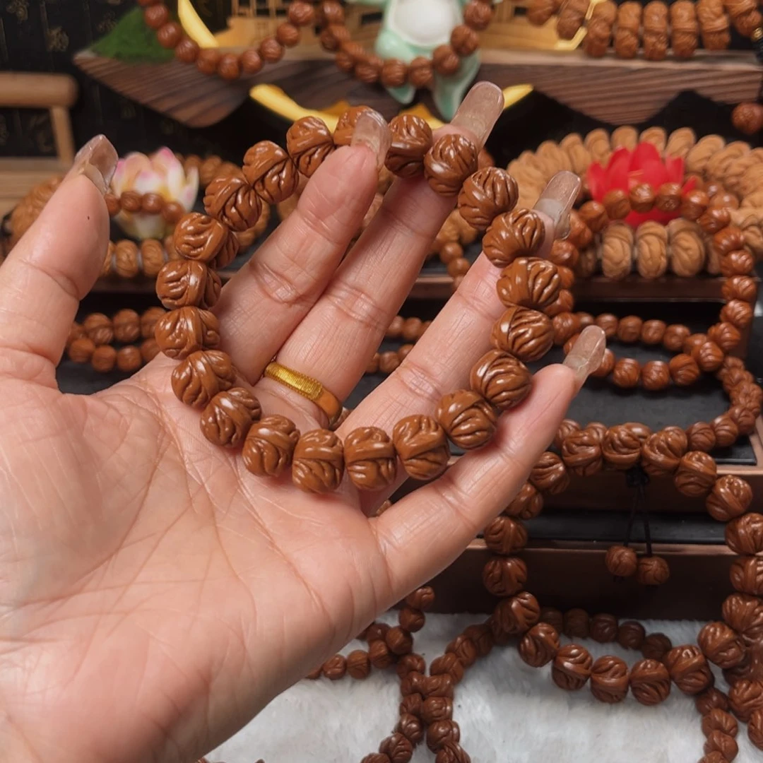 桃核手串商**友15顶级双脊龙单圈