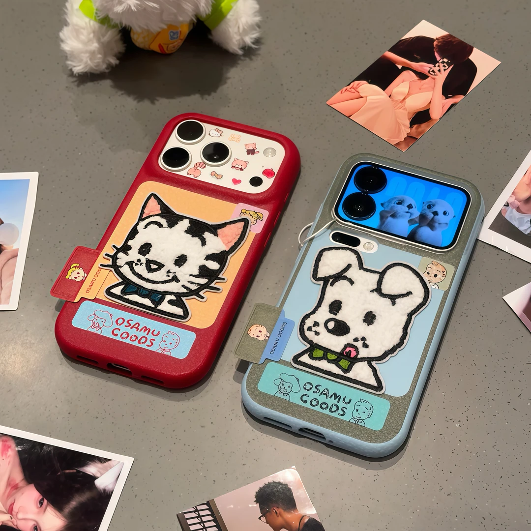 欧克里里原田治系列刺绣标签适用苹果17手机壳华为vivo小米17oppo