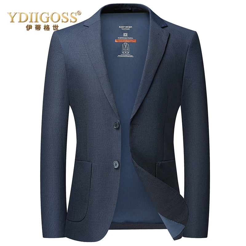 YDIIGOSS休闲西装外套男士春秋季新款单件上衣韩版潮流修身薄免烫