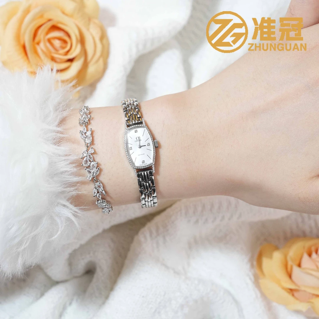 95新 Omega/欧米茄 14.5*21.5mm手动机械YR4891碟飞瑞士名表杏1