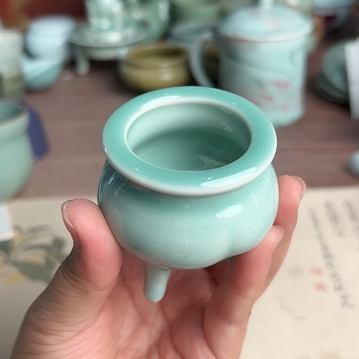 龙泉云间青瓷小米茶器