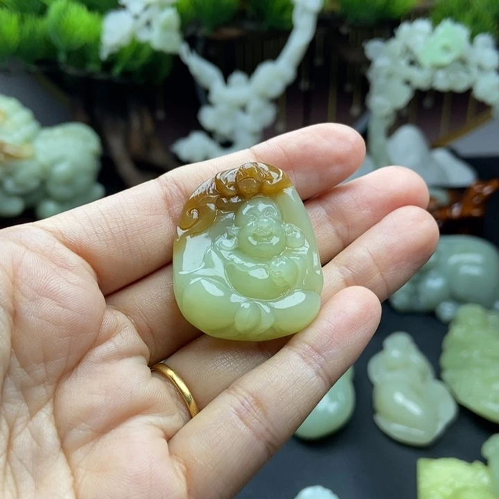 未镶嵌和田玉挂件淡***福