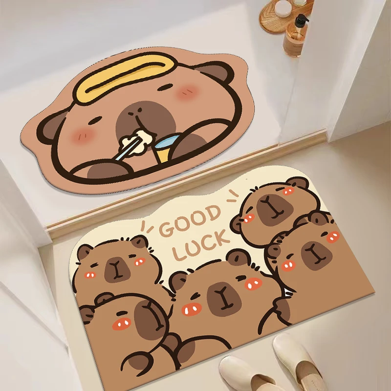 【卡皮巴拉】吸水防滑脚垫卡通可爱垫吸水防滑