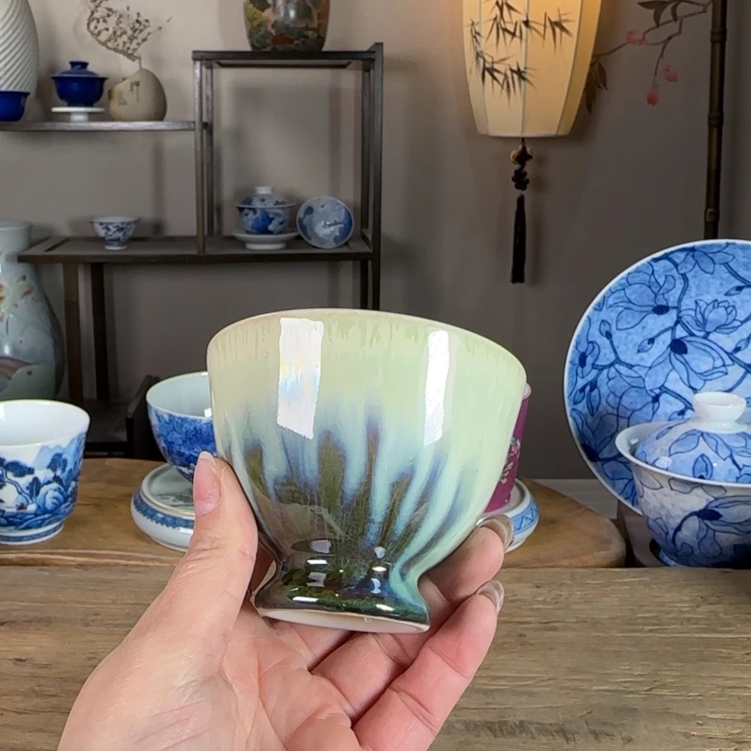 杯景德镇陶瓷柴烧多人