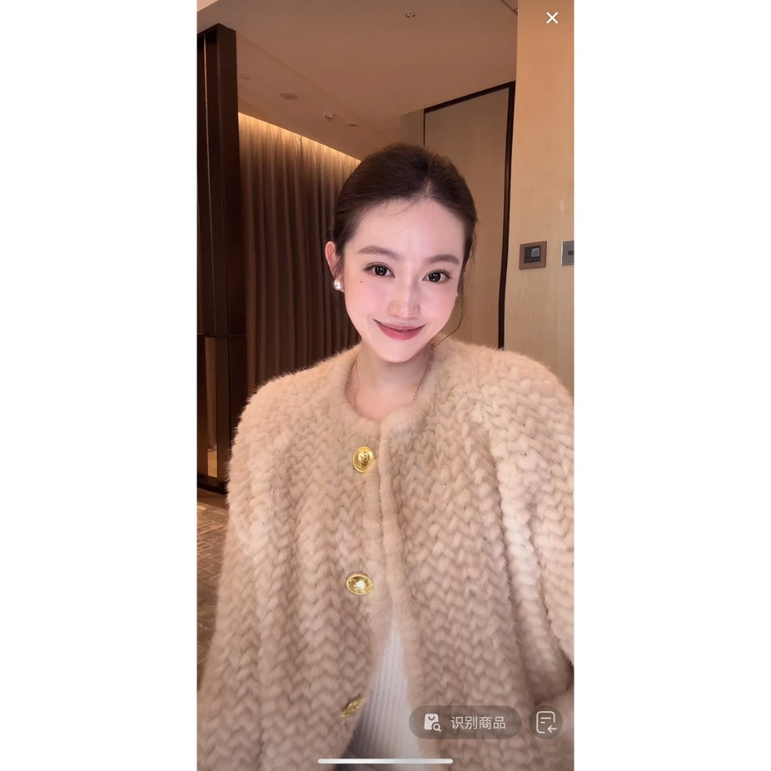 DALI PLUS“丹麦JIN口编织水貂皮草”皮草外套-D5MM2828-1