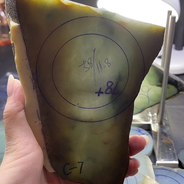 半***烟定制翡翠未镶嵌翡翠手镯