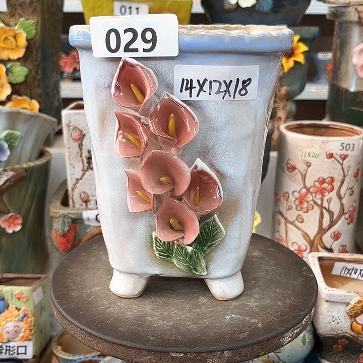 紫砂花盆粗陶材质多肉花盆