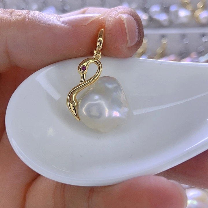 颈饰银S925镶嵌淡水珍珠160