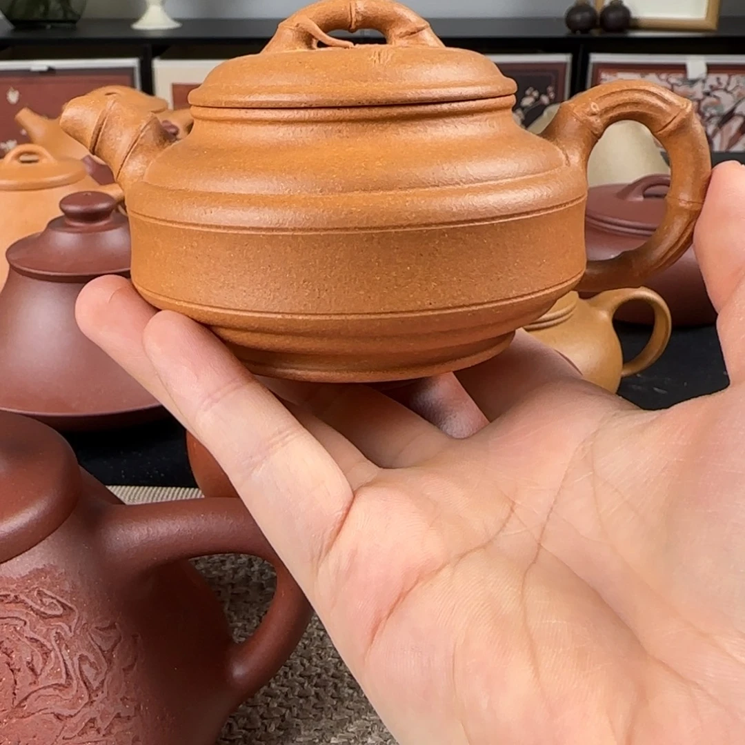 6***.茶壶紫砂微瑕竹子