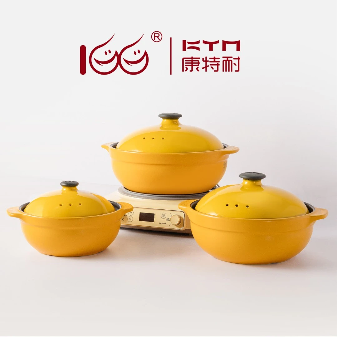 【康特耐·广味锅】电磁炉明火通用砂锅煲汤熬粥炒菜锅宽口耐热砂煲