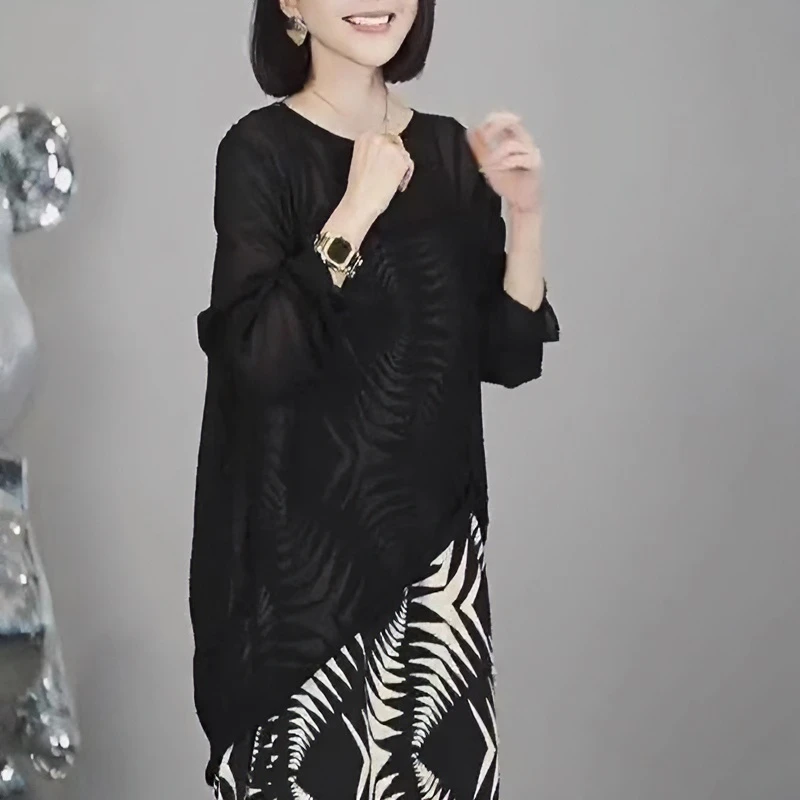 短袖t恤女2025新款轻奢百搭宽松夏季薄款长袖独特漂亮减龄款上衣