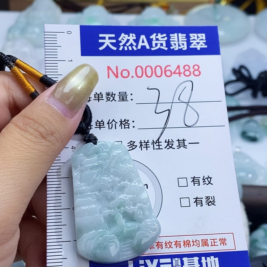 翡翠未镶嵌颈饰6488