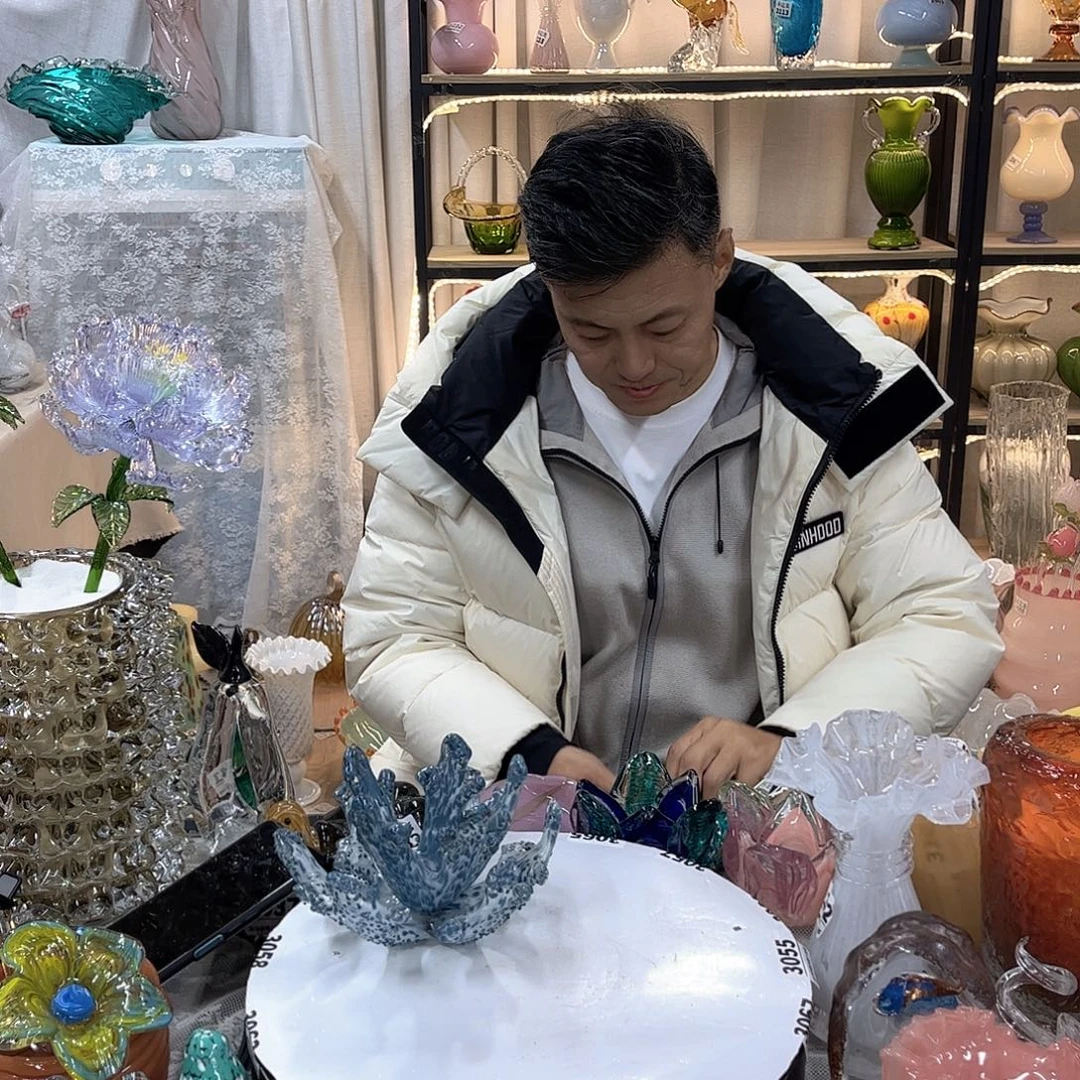 素***裳琉璃花瓶摆件家悦美居