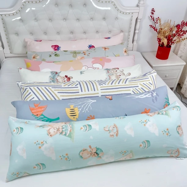 竹纤维枕头双人长条枕床头靠枕凉爽透气抱枕孕妇侧睡枕睡觉夹腿枕