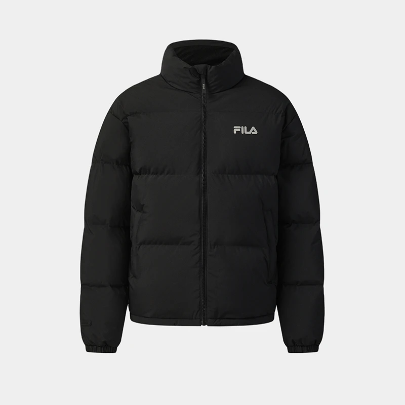 【鸭绒保暖舒适】Fila/斐乐男子冬季立领运动羽绒服F11M549919F