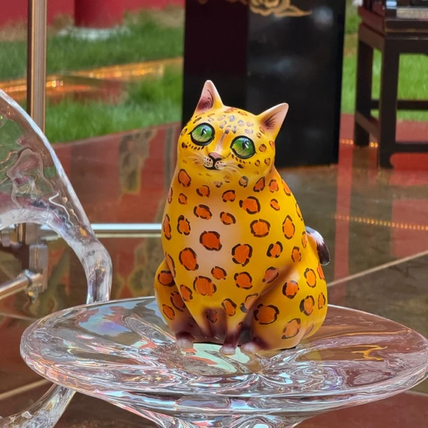 【BWNNY专属】创意手绘手工动物猫咪纸巾盒摆件装饰品精致网红ins