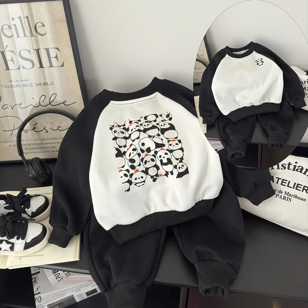 【A类卫衣套装】男女童华棉卡通长袖卫衣套装春秋款运动洋气