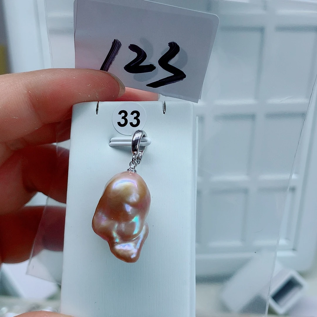 合金吊坠(不含链)淡水珍珠