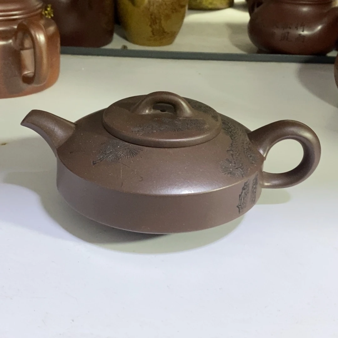 茶壶紫砂白15 扁石