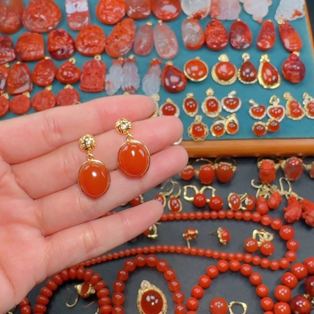 南红玛瑙南红银S925镶嵌