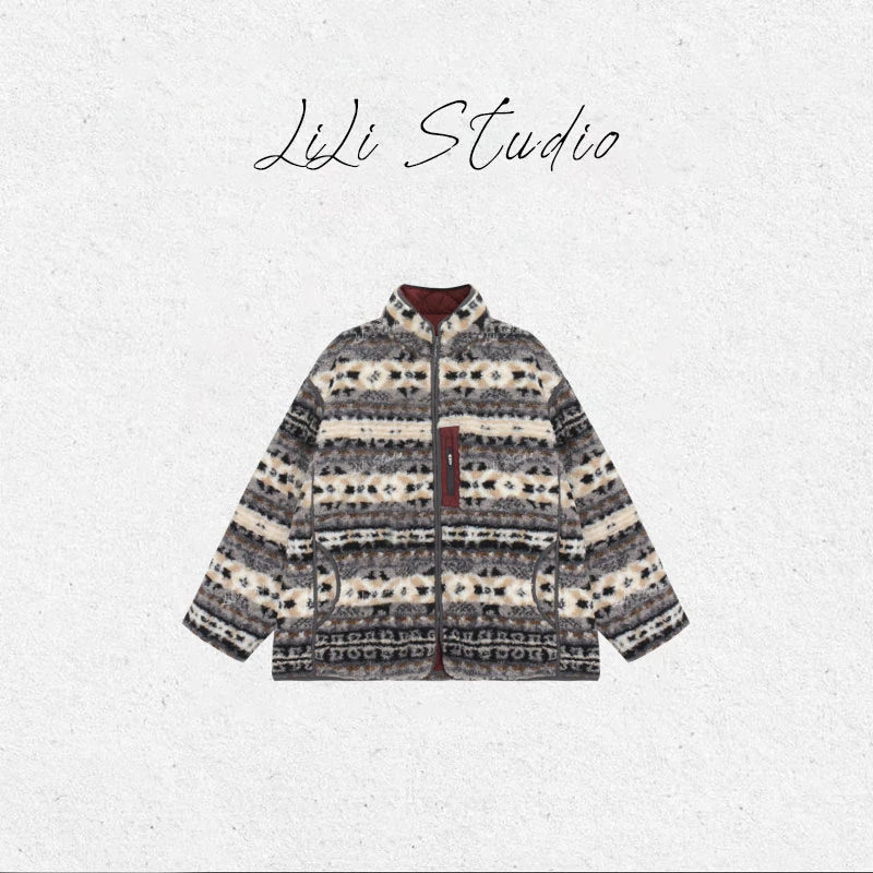 PCNY丨不理理「雪野幻纹」费尔岛复古立领90白鹅绒服